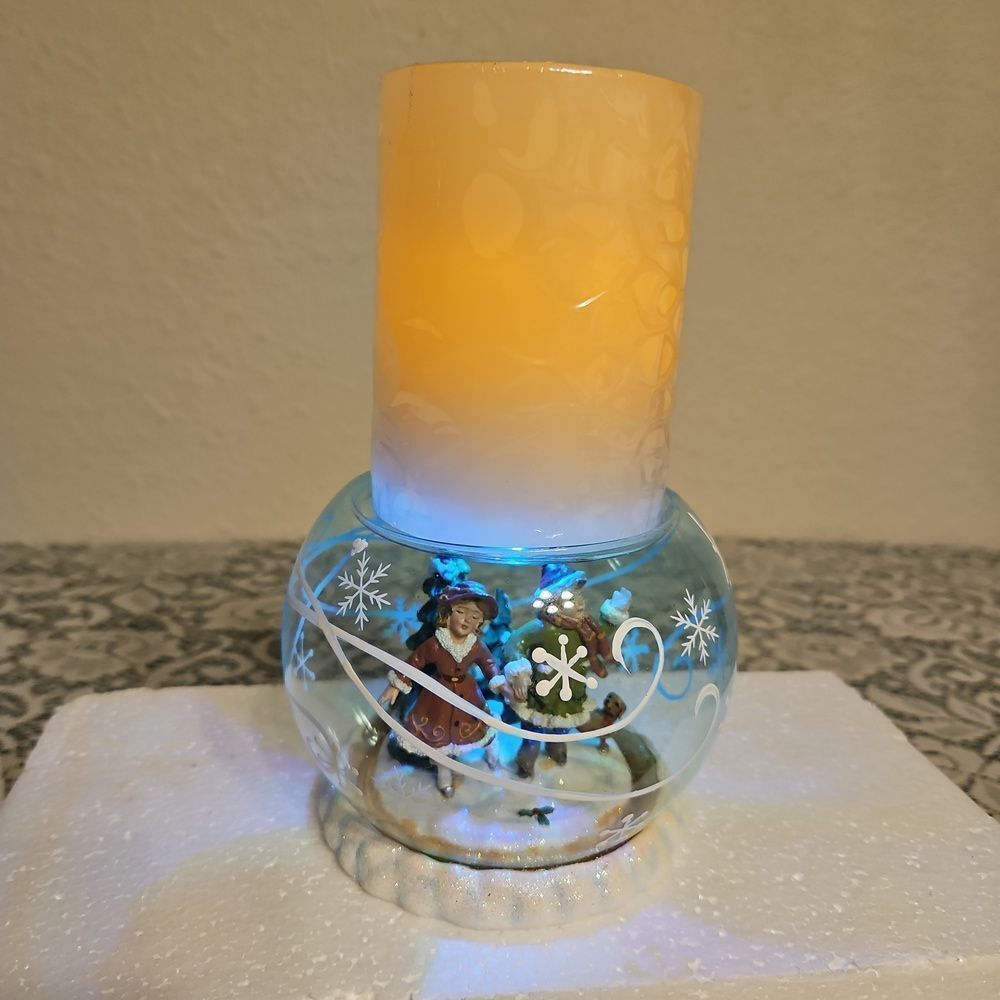 Thomas Pacconi Classics Candle Scenic Painted Glass Ball
